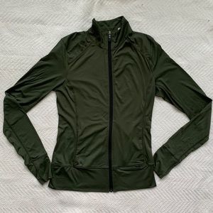 Lolë Tight Fitting Green Zip-Up Jacket